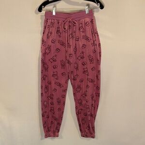 Disney Winnie the Pooh Pajama Lounge Pants Purple  Women Size XS Cozy